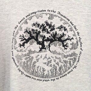 Vintage 90s 'Feel The Rhythm of The Earth' Tree of Life Sweatshirt Gray L Unique